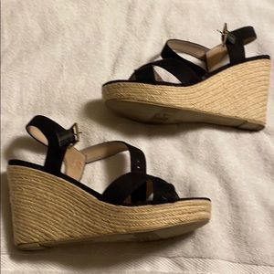 Strapped wedge sandals